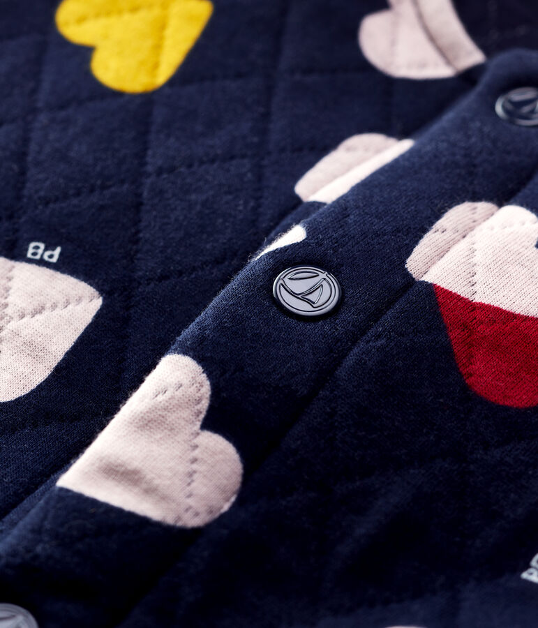 Cardigan trapuntato beb&egrave;. blu SMOKING/bianco MULTICO